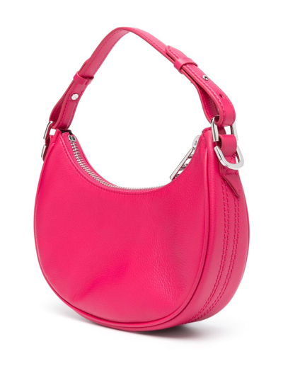 Shop Zadig & Voltaire Logo-plaque Leather Crossbody Bag In Pink