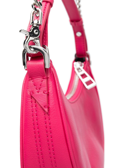 Shop Zadig & Voltaire Logo-plaque Leather Crossbody Bag In Pink