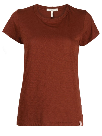 Shop Rag & Bone The Slub Cotton T-shirt In Brown