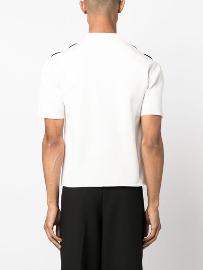 Shop Jacquemus Le Polo Maille Ola Shirt In White