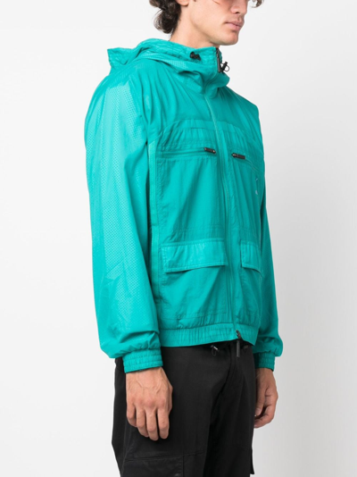 Shop Puma X Koché Reversible Zip-up Hooded Jacket In Blue