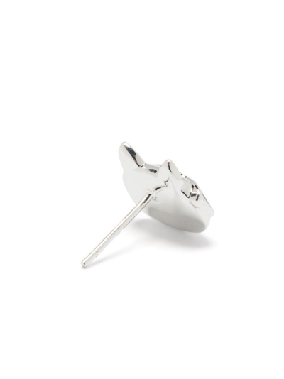 Shop Karl Lagerfeld K/ikonik Choupette Stud Earring In Silver