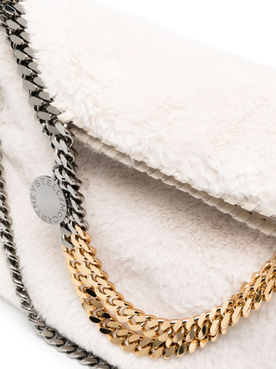 Stella Mccartney Falabella Faux Fur Tote Bag In Neutrals