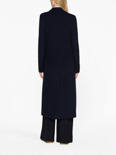 Shop Msgm Single-breasted Coat In Blue