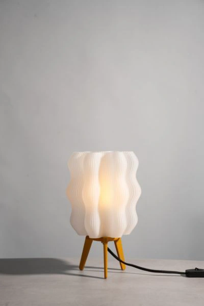 Shop Wooj Design The Wavy Lamp In Mustard At Urban Outfitters
