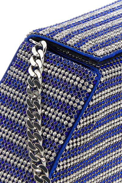Kara Crystal Mesh Parallelogram Clutch Bag