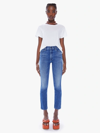 Shop Mother The Mid Rise Dazzler Ankle Wish On A Star Jeans In Blue