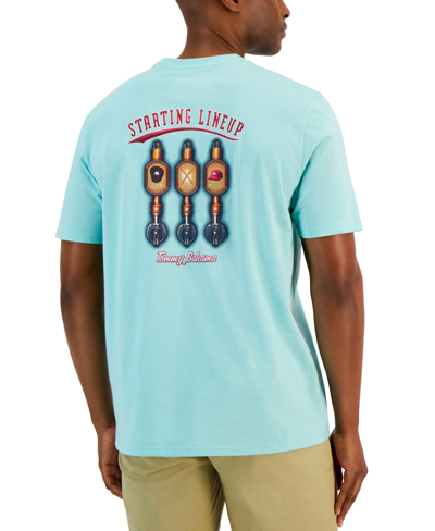 Shop Tommy Bahama Men's "starting Lineup" Pocket T-shirt In Gentle Breeze