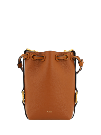 Shop Chloé Micro Marcie Shoulder Bag In Tan