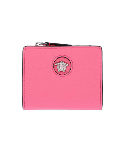 Shop Versace La Medusa Wallet In Pink