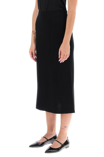 Shop 's Max Mara 'enza' Midi Knit Skirt In Black