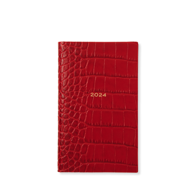 Shop Smythson 2024 Panama Weekly Diary In Mara In Red