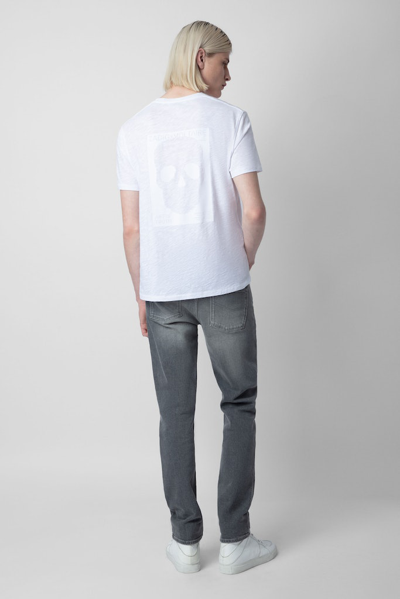 Shop Zadig & Voltaire T-shirt Stockholm Geflammt In Wit