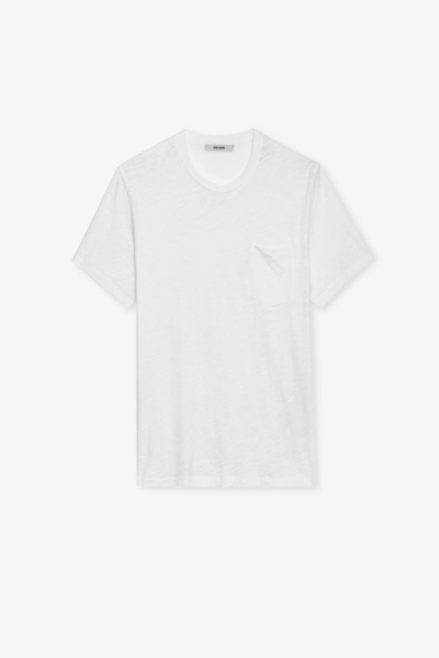 Shop Zadig & Voltaire T-shirt Stockholm Geflammt In Wit