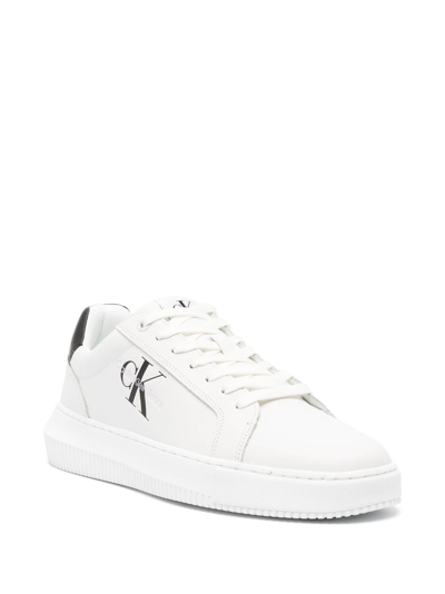 Calvin Klein Men's Rex Lace-up Slip-on Sneakers Men's Shoes In White
