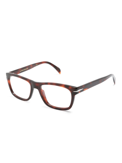 Shop Eyewear By David Beckham Db 7011 Rectangle-frame Glasses In Red