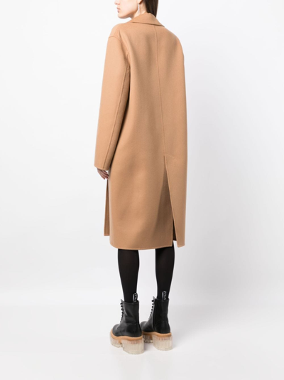 Shop Stella Mccartney Double-breast Wool Coat In Brown