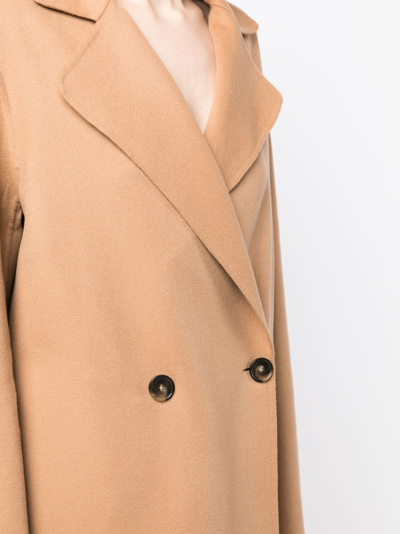 Stella Mccartney Double-breast Wool Coat In Brown