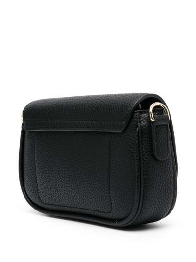 Shop Emporio Armani Logo-stamp Crossbody Bag In Black