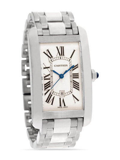 Pre-owned Cartier 2013  Americaine Tank 26mm In White