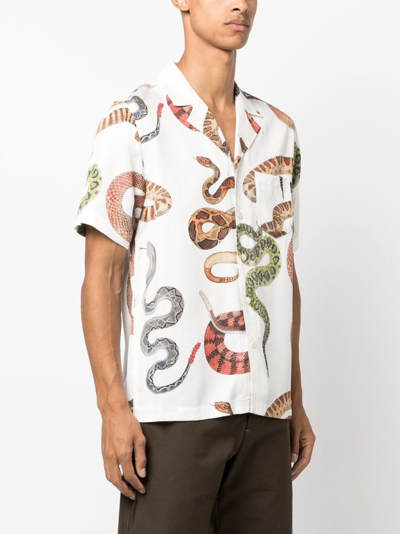 Shop Soulland Orson Graphic-print Shirt In White