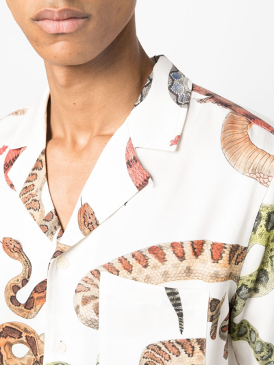 Shop Soulland Orson Graphic-print Shirt In White