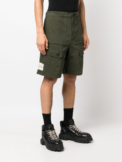Shop A-cold-wall* Logo-patch Cargo Shorts In Green