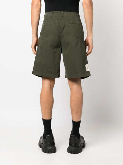 Shop A-cold-wall* Logo-patch Cargo Shorts In Green
