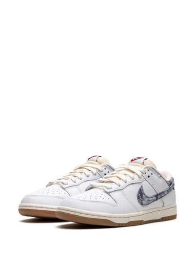 Nike Dunk Low "washed Denim" Sneakers In White