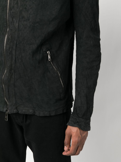 Shop Giorgio Brato Zipped-up Leather Jacket In Black