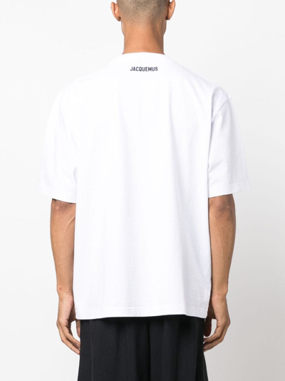 Shop Jacquemus Le Soleil Cotton T-shirt In White