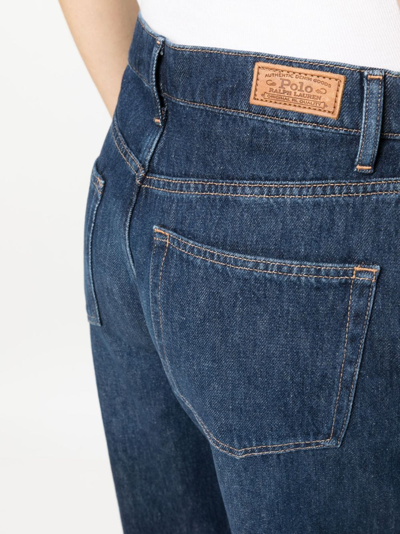 Polo Ralph Lauren Mid-waist Wide-leg Jeans In Blue