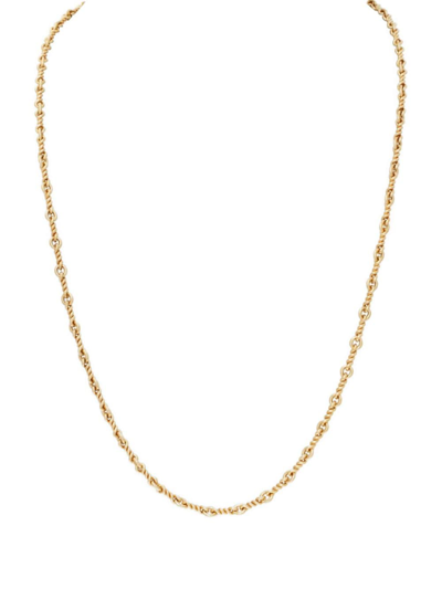 Pre-owned David Yurman 18kt Yellow Gold Twisted Link Necklace