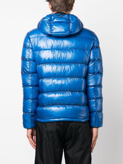 Shop Herno Goose-down Hooded Puffer Jacket In Blue
