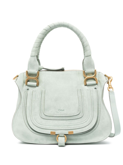 Shop Chloé Small Marcie Top-handle Bag In Green