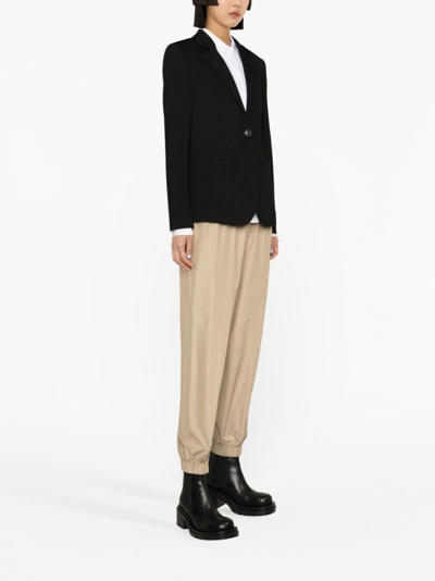 Seventy Jacket With 1 Button Blue Polyamide Woman In Black