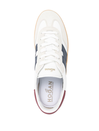 Shop Hogan Cool Leather Sneakers In Neutrals