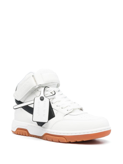 Shop Off-white Out Of Office Mid-top Sneakers In White Black