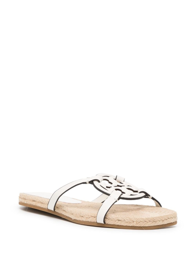 Shop Tory Burch Geo Bombe Miller Flat Sandals In Neutrals