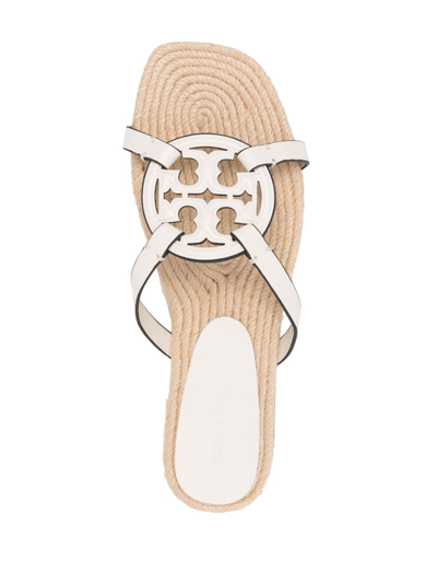 Shop Tory Burch Geo Bombe Miller Flat Sandals In Neutrals