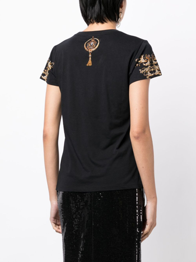 Shop Camilla Duomo Dynasty-print Organic-cotton T-shirt In Black