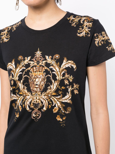 Shop Camilla Duomo Dynasty-print Organic-cotton T-shirt In Black