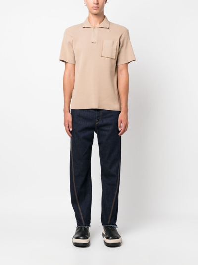 Lanvin Mid-rise Straight-leg Cotton Jeans In Blue