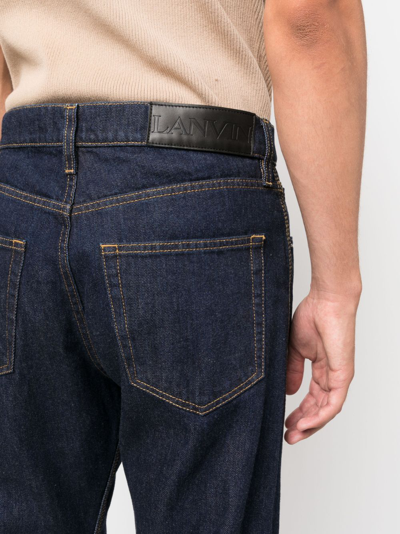 Lanvin Mid-rise Straight-leg Cotton Jeans In Blue