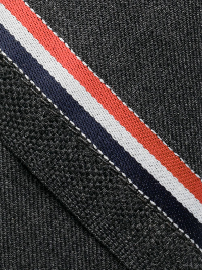 Shop Thom Browne Rwb-stripe Wool Tie In Grey