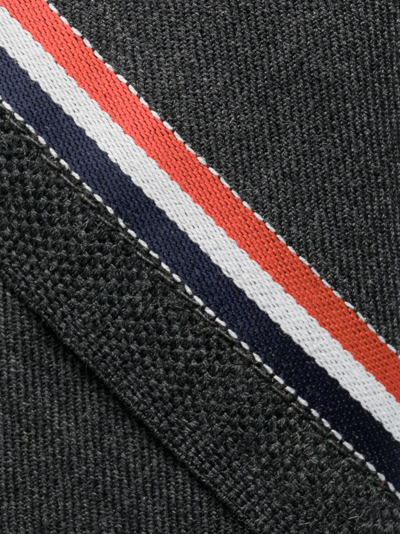 Thom Browne Rwb-stripe Wool Tie In Grey