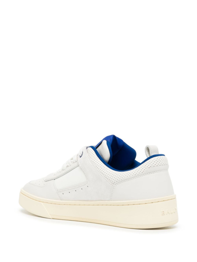 Shop Bally Logo-embroidered Panelled Sneakers In White