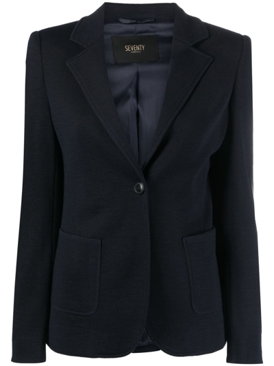 Shop Seventy Single-breasted Blazer In Blue