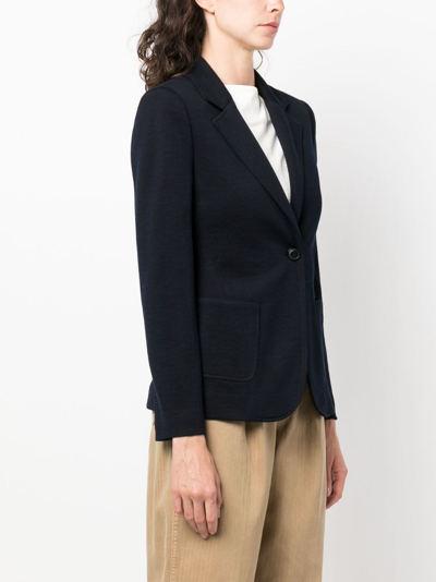 Shop Seventy Single-breasted Blazer In Blue