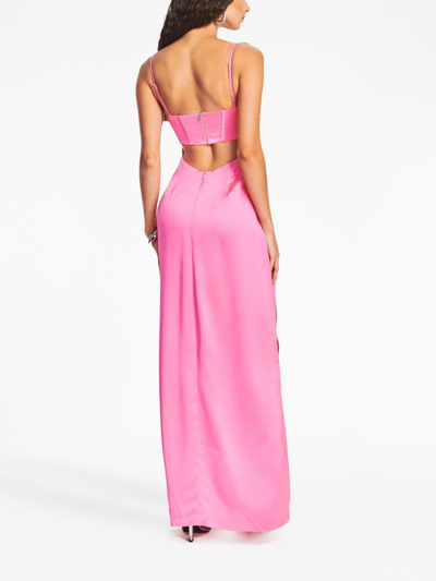 Shop Retroféte Rosa Draped Maxi Dress In Pink